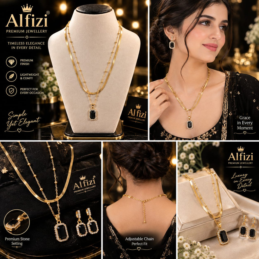 Black diamond necklace